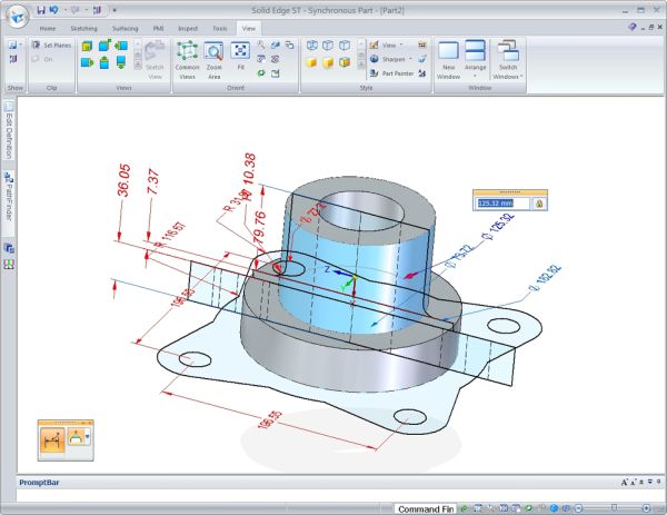 Pracovní prostředí aplikace 3Dsync pro úpravu importovaných CAD dílů a menších sestav. Foto: Siemens