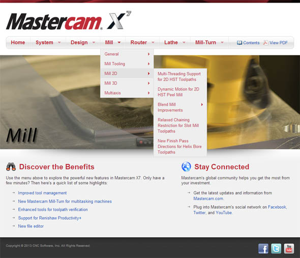Na webu whatsnew.mastercam.com se můžete seznámit s novinkami s Mastercamu X7.