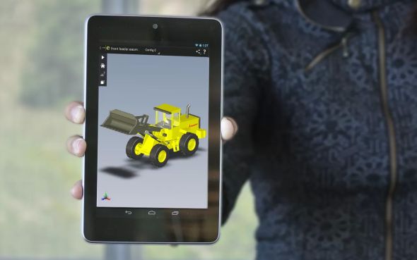 SolidWorks eDrawings na tabletu s operačním systémem Android. Foto: DS SolidWorks