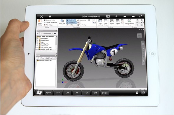 Díky Autodesk Remote spustíte na iPadu plnou verzi Autodesk Inventoru. Zdroj: Demir Ali/Autodesk