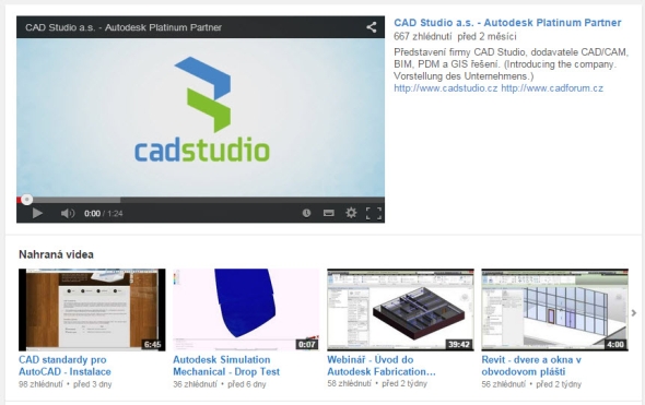Za publikaci videa na kanálu CAD Studia můžete získat sto korun.