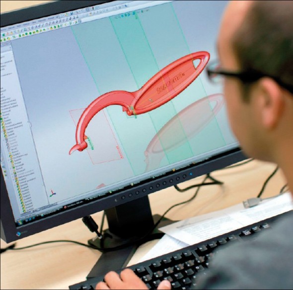 Zdrojová data pro 3D tisk vznikají jako virtuální prototyp v CAD softwaru.