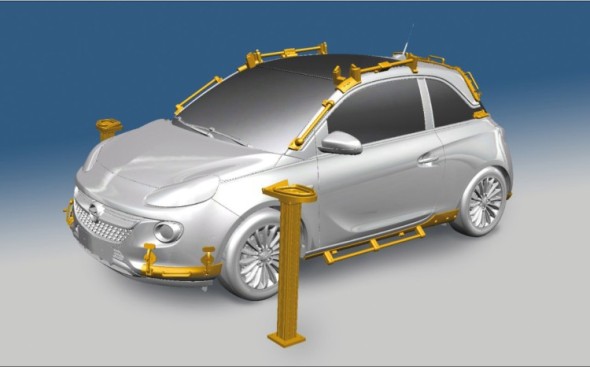 Při montáži Opelu Adam Rocks je použito kolem čtyřiceti přípravků vyrobených na 3D tiskárně.