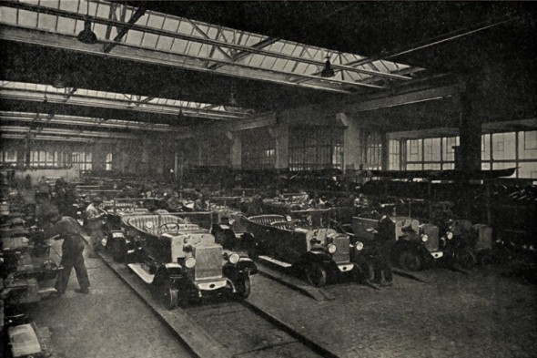 Továrna akciové společnosti Českomoravská-Kolben-Daněk, kde byly vyráběny slavné automobily značky Praga.