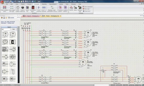 SolidWorks Electrical Schematic obsahuje nástroje pro navrhování elektroinstalací. Obrázek: SolidWorks