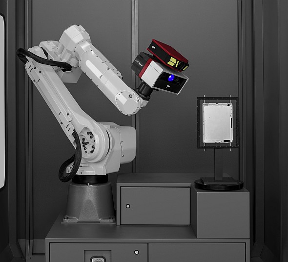3D skener Atos Capsule je možné použít v optickém 3D měřícím stroji Atos ScanBox pro automatizované měření. Foto: MCAE Systems 