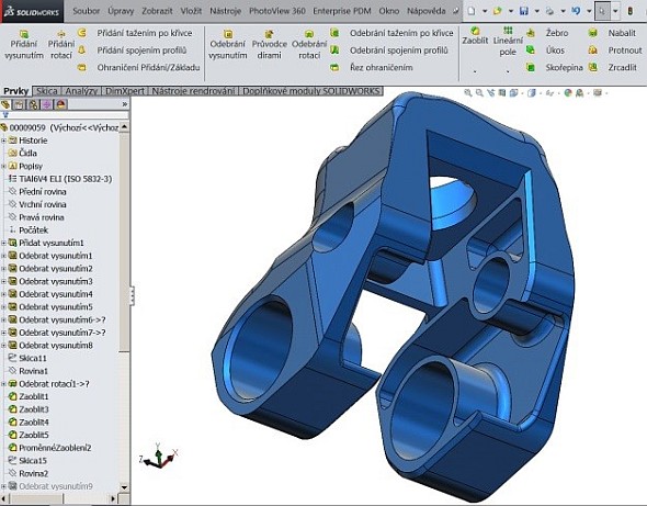 Pro návrh náhrad využívá společnost ProSpon 3D CAD řešení SolidWorks. Obrázek: ProSpon