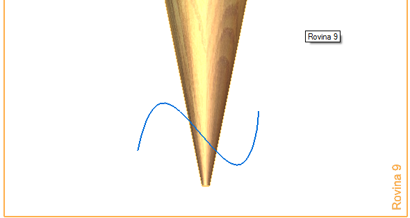 Na vzniklé rovině nakreslete křivku ze záložky Domů → Roviny → Křivka