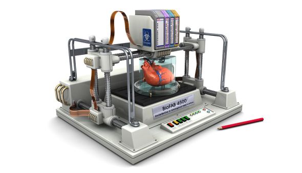 Futuristický návrh 3D biotiskárny představil začínající projekt Biofab. Foto: Biofab.com